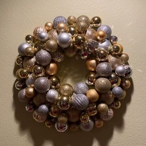 Gold and Silver Ornament wreath.